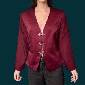 Burgundy J.R. Nites Blazer w/ Filigree Buttons
